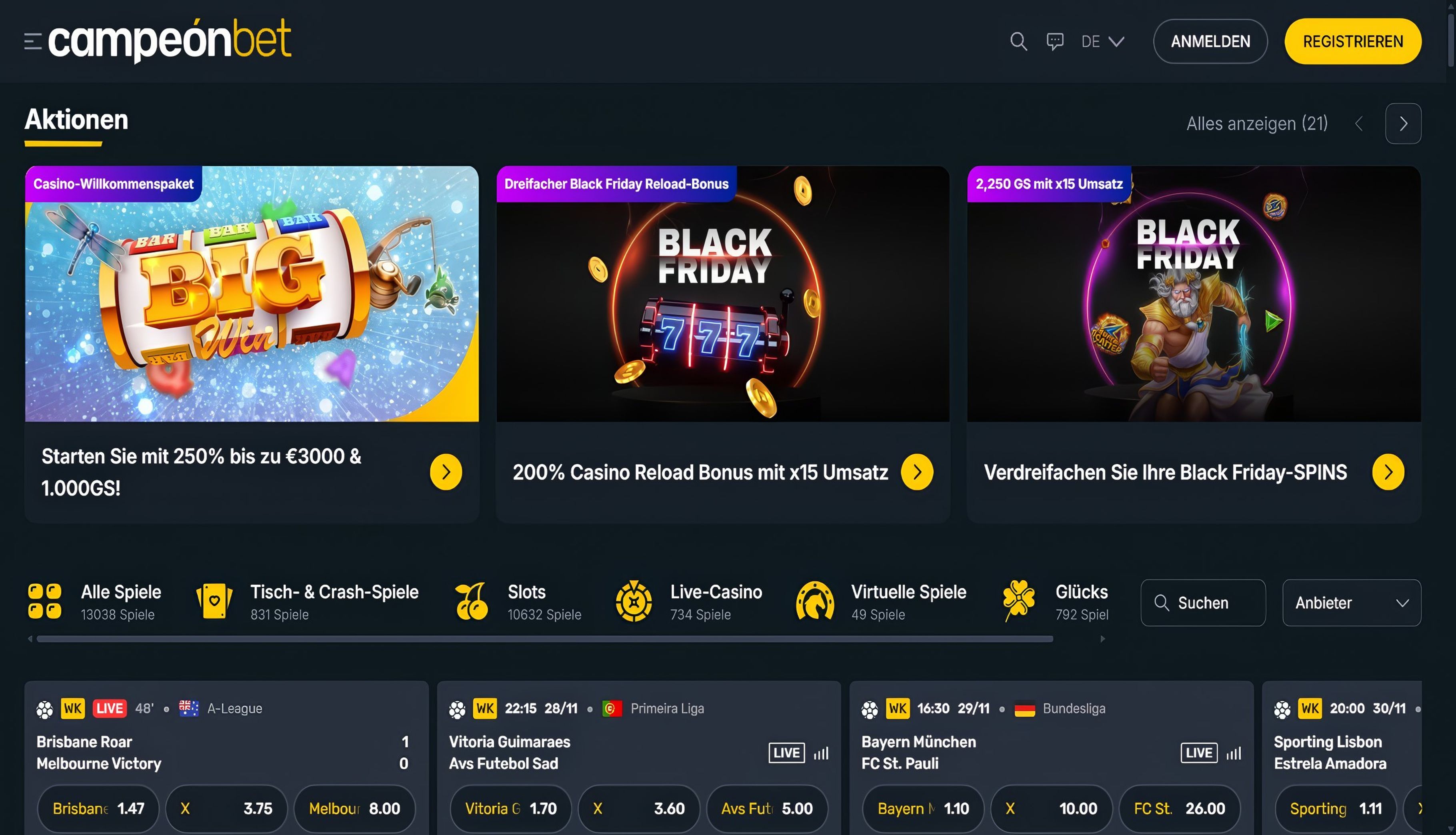 Campeonbet desktop screenshot 1